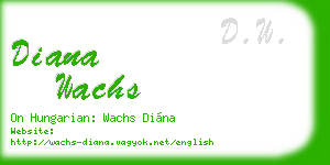 diana wachs business card